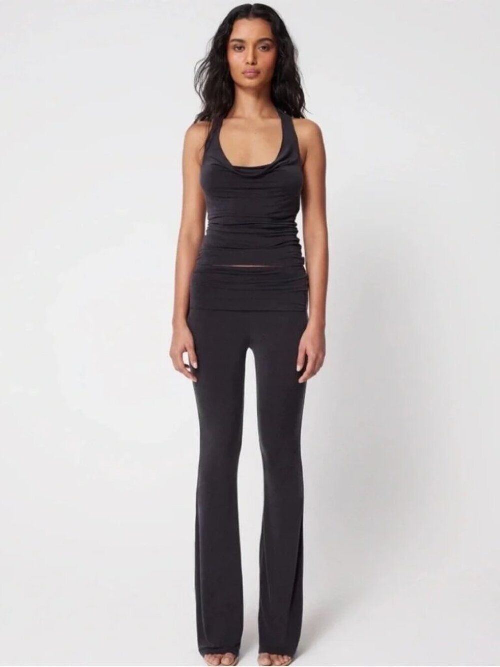 Khy Low Rise Fold Over Pant Black Size 2X